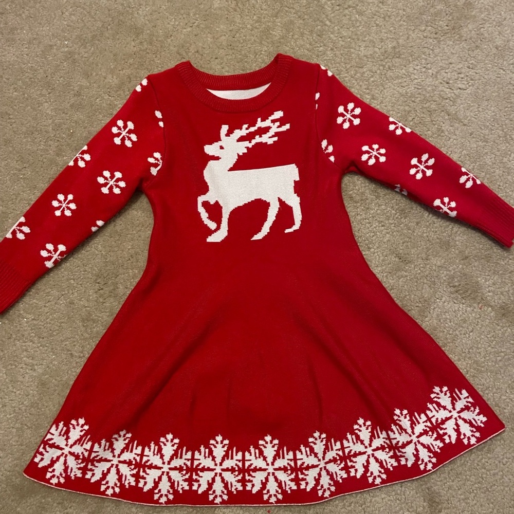 Girls Reindeer Dress